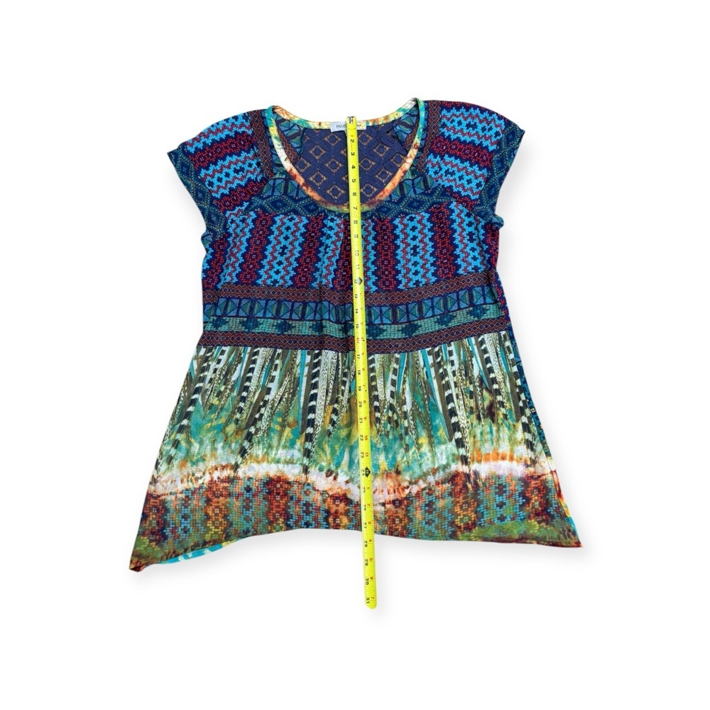 Multicolor Patterned Women's Blouse - Picture 6 of 13